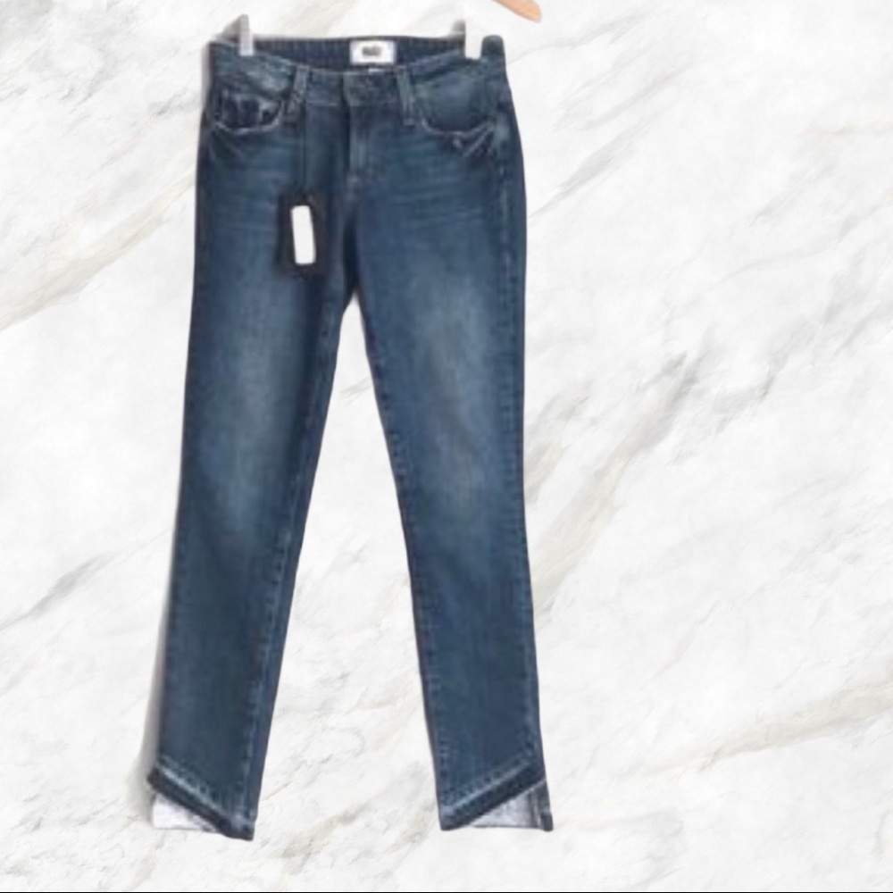 PAIGE skyline ankle jean with frayed bottom Ellis